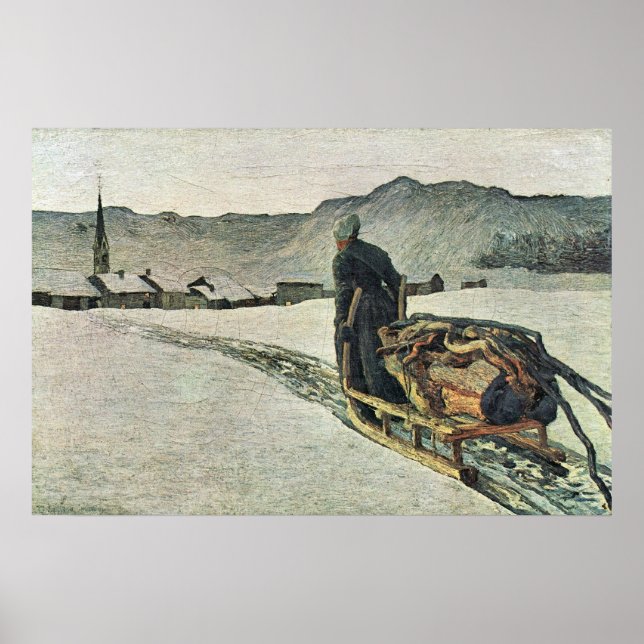 Póster Regreso del bosque por Giovanni Segantini (Frente)