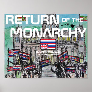PÓSTER REGRESO DEL PALACIO DE LA MONARQUÍA IOLANI