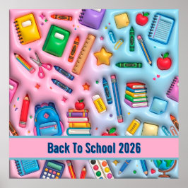 Póster Regreso Personalizado a la Escuela 2026