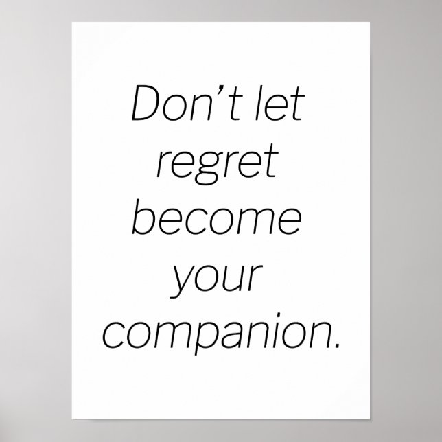 Póster Regret Poster