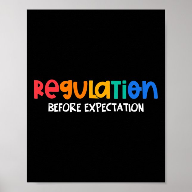 Póster Regulación antes de la expectativa Autism Awarenes (Frente)