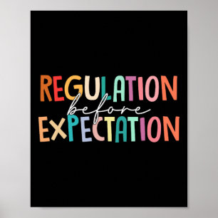 Póster Regulación Antes de la Expectativa Educación Espec