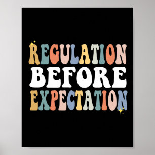 Póster Regulación antes de la expectativa Groovy SPED Tea