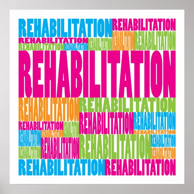 Póster Rehabilitación colorida (Frente)