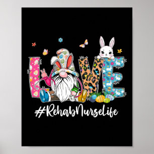 Póster Rehabilitación de amor lindo Enfermera Vida Gnomo 