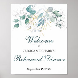 Póster Rehearsal Dinner Welcome Poster Sign