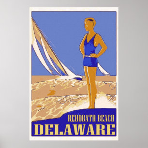 Póster Rehobath Beach Delaware