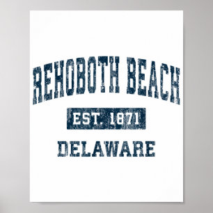 Póster Rehoboth Beach Delaware De Vintage Sports Design N
