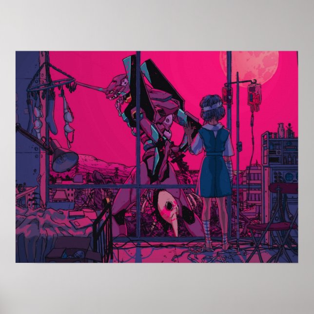 Póster Rei Ayanami Neon Genesis Evangelion (Frente)