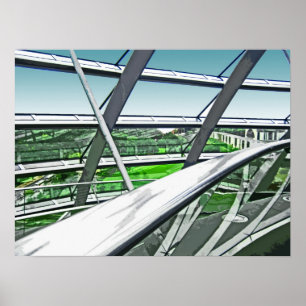 Póster Reichstag / Bundestag,Rails interiores,Berlín(r42c