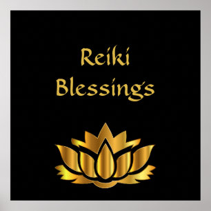 Póster Reiki Benings Black/Gold