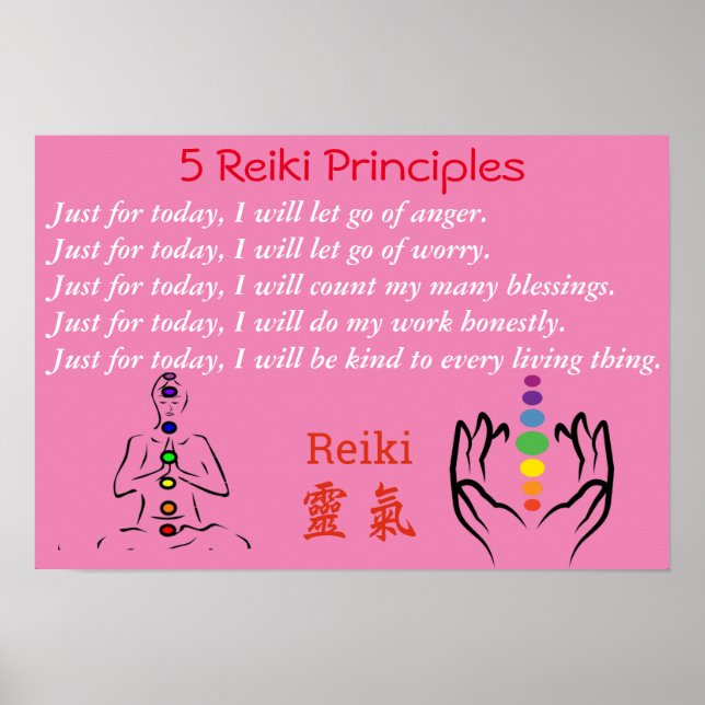 Póster Reiki/Chakra (Frente)