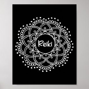 Póster Reiki Mandala. Tee de yoga inspirador