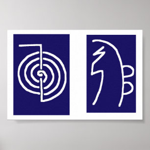 Póster REIKI QUE CURA al curador de la distancia de