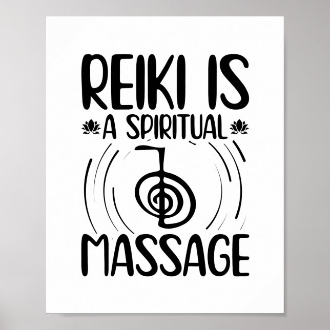 Póster Reiki Sayings | Regalos de Yoga Healing Energy Cha (Frente)