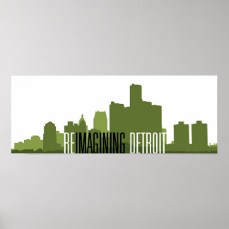 Póster Reimagining Detroit Poster (24"x9")