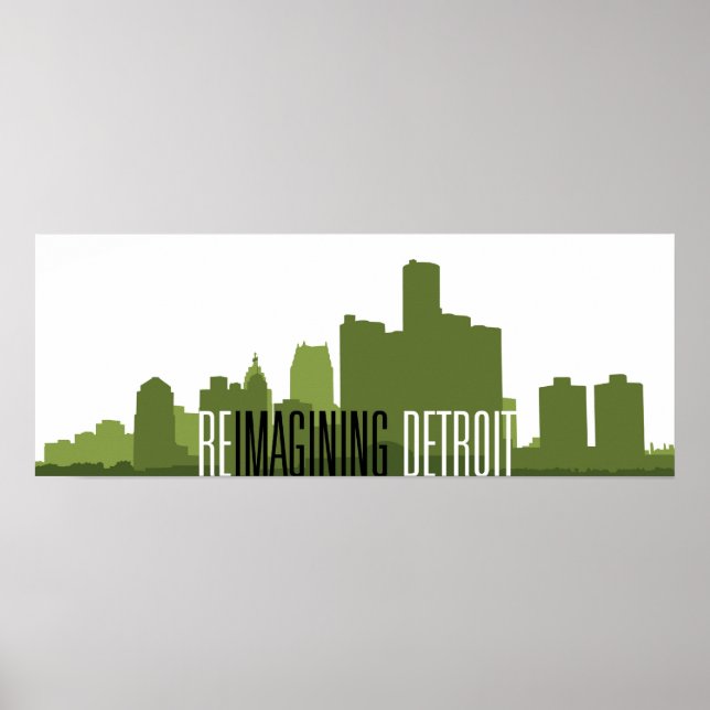 Póster Reimagining Detroit Poster (24"x9") (Frente)
