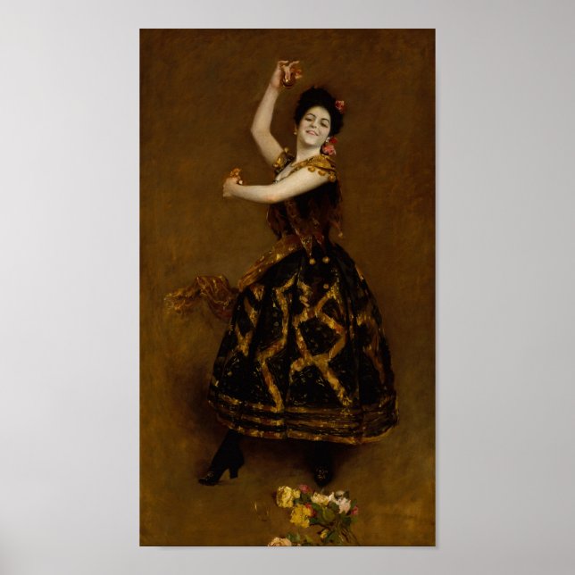 Póster Reimpresión de pintura de Carmencita, bailarina es (Frente)