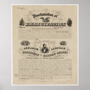 Póster Reimpresión de proclamación de emancipación de A. 