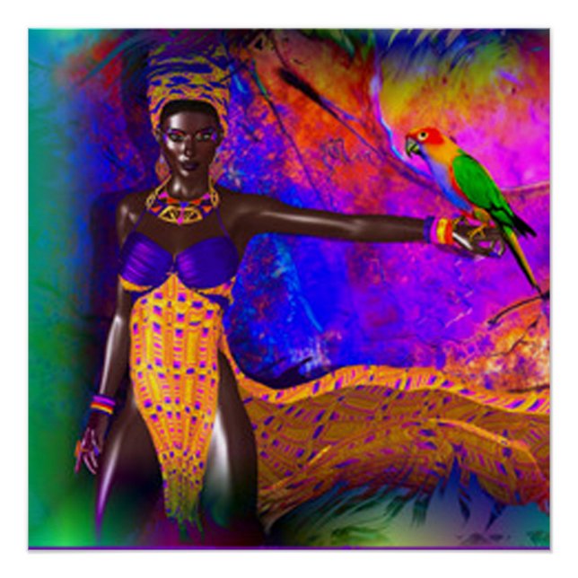 Póster Reina africana (Anverso)