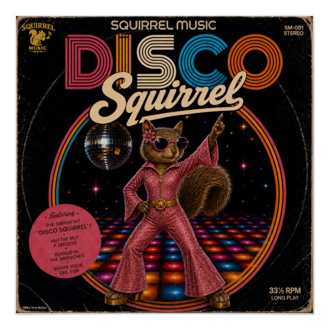 Póster Reina Ardilla Disco (Anverso)