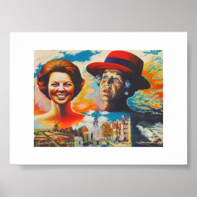 Póster Reina Beatriz 75 años (Frente)