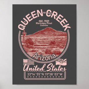 PÓSTER REINA CREEK ARIZONA - CAMPO DE LA AUTOPISTA