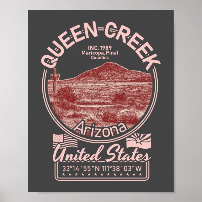 PÓSTER REINA CREEK ARIZONA - CAMPO DE LA AUTOPISTA (Frente)