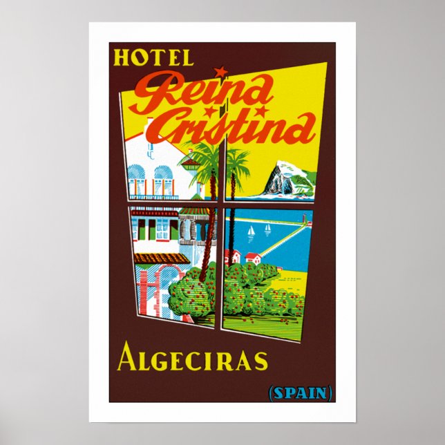 Póster Reina Cristina ~ Algeciras (Frente)