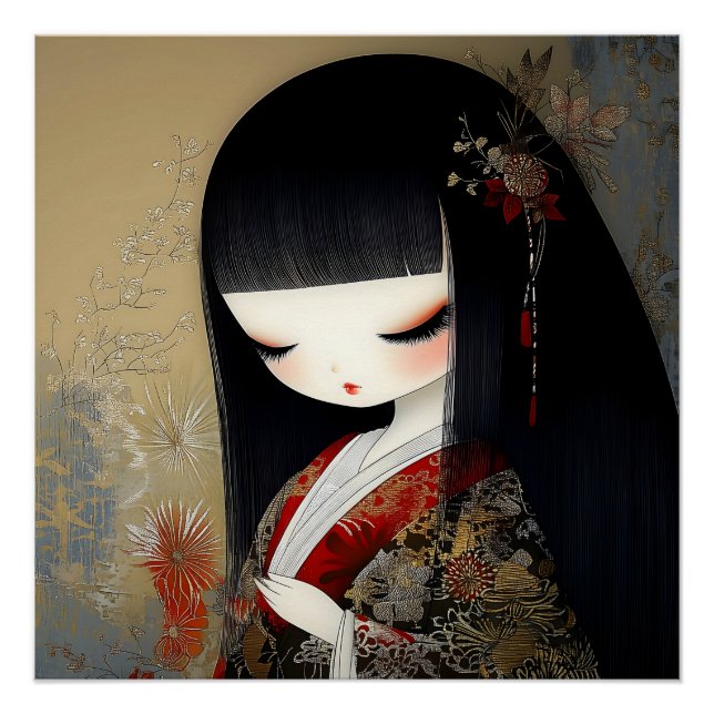 Póster Reina de anime voluptuosa (Anverso)