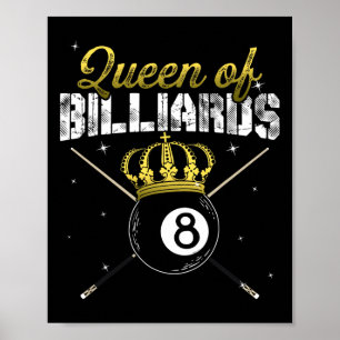 Póster Reina De Billetes Piscina Billiard Jugador Qu