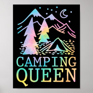 Póster Reina de Camping Gráfico Elegante de Noche de Camp