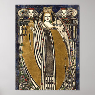 Póster Reina de clubes por Margaret Macdonald Mackintosh