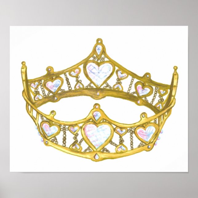 Póster Reina de Corazones corona tiara poster (Frente)