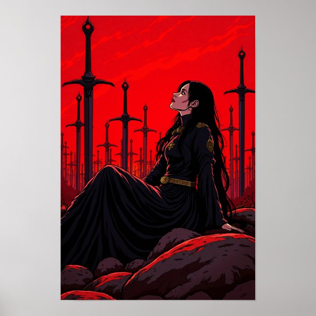 Póster Reina de espadas (Frente)