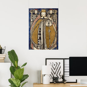 Póster Reina de espadas de Margaret Macdonald Mackintosh