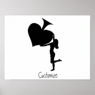 Póster Reina de espadas sosteniendo Thunder_Cove del As N