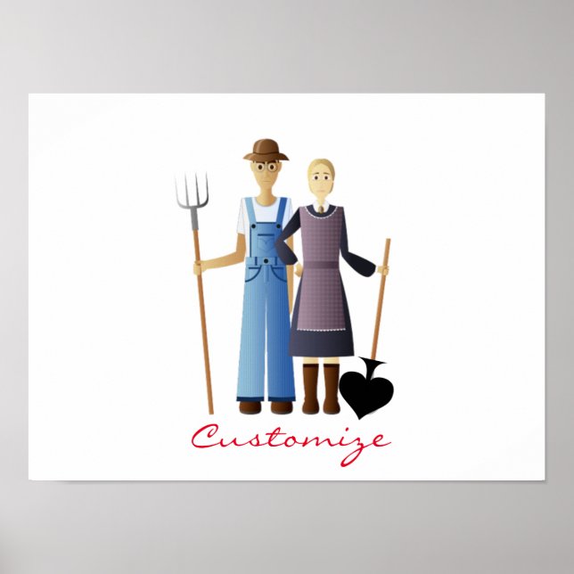 Póster Reina de espadas Thunder_Cove, esposa de un granje (Frente)