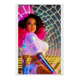 Póster Reina de galaxia Mardi Gras