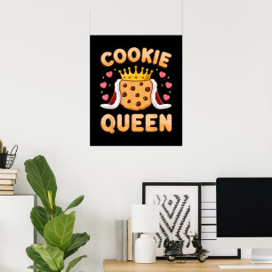 Póster Reina de Galletas Divertida Amante de la Reposterí
