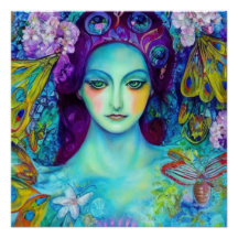 Reina de hadas encantada con mariposas