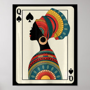 Póster Reina de historia negra Melanin, junte afroamerica