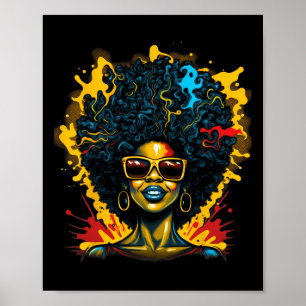 Póster Reina de la droga afro historia negra Chica mágica