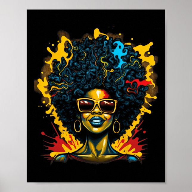 Póster Reina de la droga afro historia negra Chica mágica (Frente)