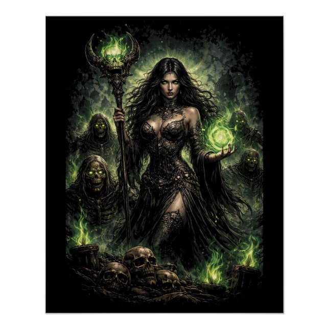 Póster Reina de la Llama Verde (Anverso)