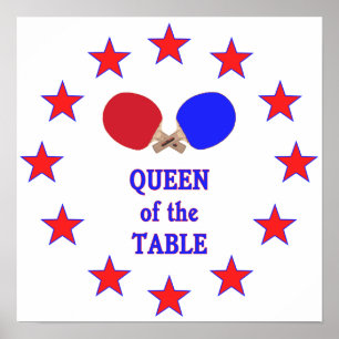 Póster Reina de la mesa Ping Pong