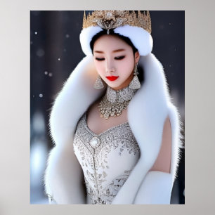 Poster Reina de la Nieve Ai Arte Generado