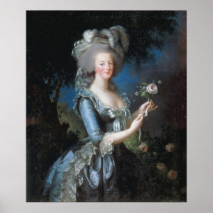 Póster Reina de la Vintage Marie Antoinette De Francia