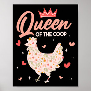 Póster Reina de las Gallinas Gallinero Gallina Amante de 