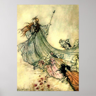 Póster "Reina de las hadas" por Arthur Rackham